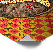 Capricorn & Fire Tiger Poster (Ecke)