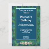 Capricorn First Birthday Gold, & Foto Einladung (Rückseite)