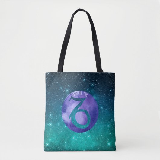 Capricorn Geburtstag Astrologie Signatur Indigo au Tasche (Vorderseite)