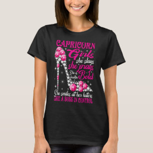 Capricorn Girl like a Boss in Kontrolle Diamantens T-Shirt