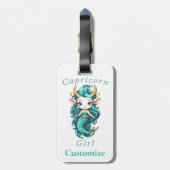 Capricorn Girl Mermaid Thunder_Cove Gepäckanhänger (Rückseite vertikal)