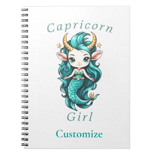 Capricorn Girl Mermaid Thunder_Cove Notizblock (Vorderseite)