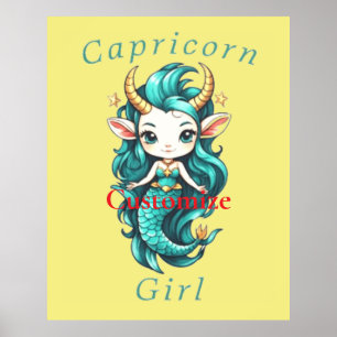 Capricorn Girl Mermaid Thunder_Cove Poster