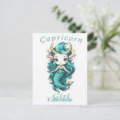 Capricorn Girl Mermaid Thunder_Cove Postkarte (Stehend Vorderseite)