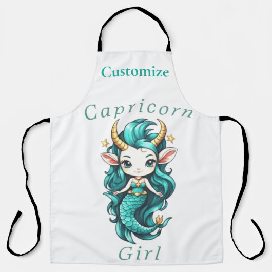 Capricorn Girl Mermaid Thunder_Cove Schürze (Vorderseite)
