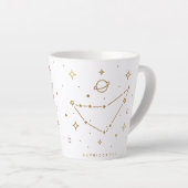 Capricorn Gold Abstrakt Constellation Kaffee Tasse (Rechte Ecke)