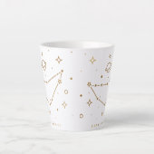 Capricorn Gold Abstrakt Constellation Kaffee Tasse (Vorderseite)