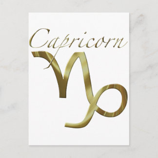 Capricorn-Gold-Symbol Postkarte