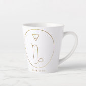 Capricorn Gold Zodiac Emblem Milchtasse (Rechts)