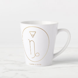 Capricorn Gold Zodiac Emblem Milchtasse