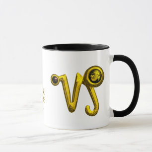 CAPRICORN GOLD ZODIAC SIGN JEWEL TASSE