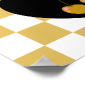 Capricorn Gothic Aesthetic Checkered Cherry Art Poster (Ecke)