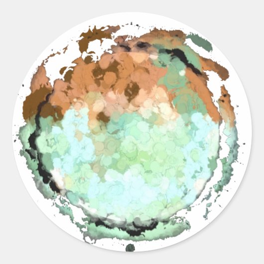 Capricorn Green Brown Moon Aufkleber (Vorderseite)