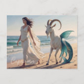 Capricorn Griechische Göttin | Mythische Meerziege Postkarte (Vorderseite)