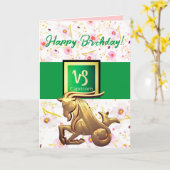 Capricorn Happy Birthday Card Karte (Gelbe Blume)