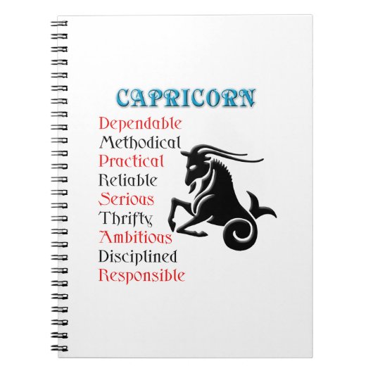 Capricorn Horoscope Zodiac-Zeichen Notizblock (Vorderseite)