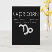 Capricorn Horoskop Astrologie Star Geburt Karte (Gelbe Blume)