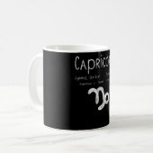 Capricorn Horoskop Astrologie Star Signatur Geburt Kaffeetasse (Vorderseite Links)