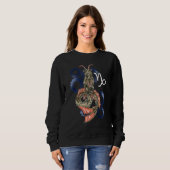 Capricorn Horoskop Inspiriert Capricorn Symbol Rel Sweatshirt (Vorne ganz)