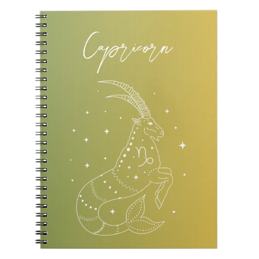 Capricorn-Horoskop-Sternzeichen Notizblock (Vorderseite)