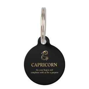 Capricorn Jahr beginnt und endet mit uns anpassbar Haustiermarke