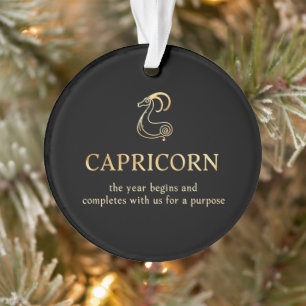 Capricorn Jahr beginnt und endet mit uns anpassbar Ornament