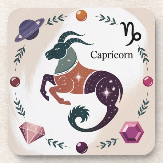 Capricorn Jewels Saturn Plastic Untersetzer Set (Vorderseite)