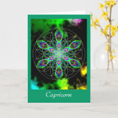 Capricorn Karte (Gelbe Blume)