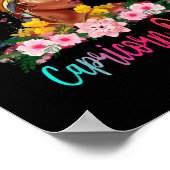 Capricorn Königin Black Women Persistent schön Poster (Ecke)