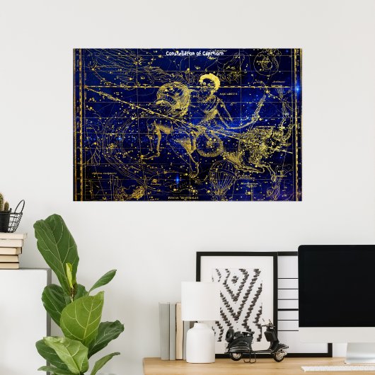 Capricorn-Konstellation Poster (Heimbüro)