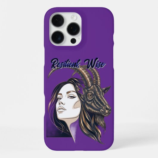 Capricorn Lady Violet iPhone Case Hülle (Rückseite)