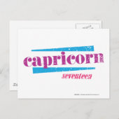 Capricorn Lila Postkarte (Vorne/Hinten)