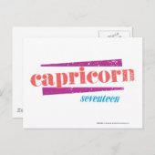 Capricorn Lt. Pink Postkarte (Vorne/Hinten)