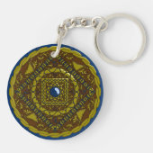 Capricorn Mandala Acrylic Schlüsselanhänger (Rückseite)