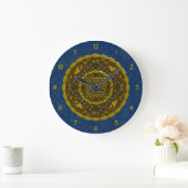 Capricorn Mandala Clock Große Wanduhr (Zuhause)