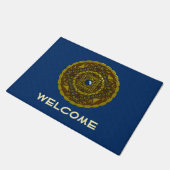 Capricorn Mandala Doormat Fußmatte (Schrägansicht)