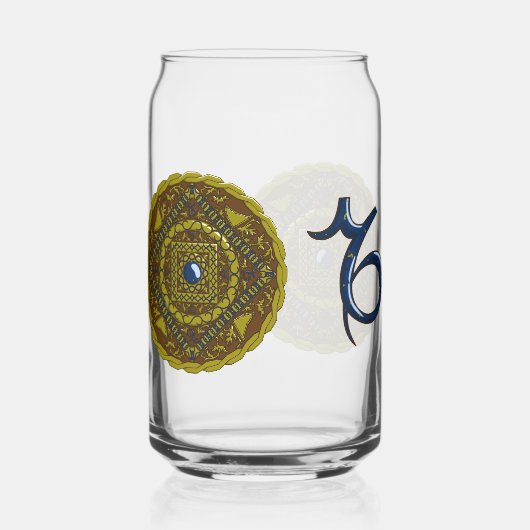 Capricorn Mandala Dosenglas (Rückseite)