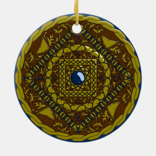 Capricorn Mandala Ornament (Hinten)