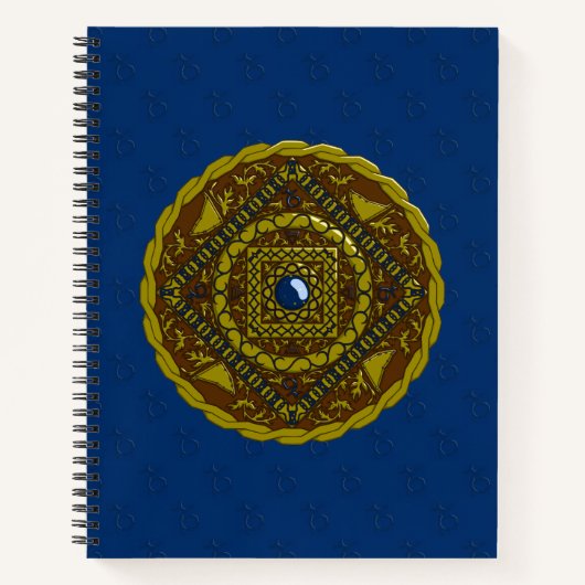 Capricorn Mandala Spiral Notebook Notizbuch (Vorderseite)