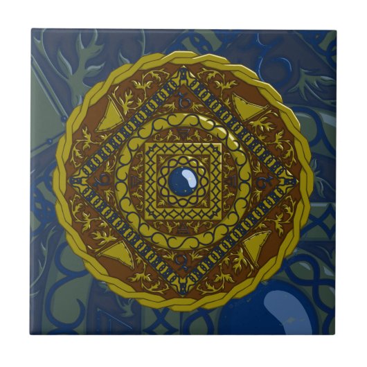 Capricorn Mandala Tile Fliese (Vorderseite)