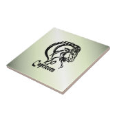 Capricorn-Meerziege Zodiac Green Fliese (Seite)