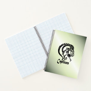 Capricorn-Meerziege Zodiac Green Notizblock