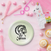 Capricorn-Meerziege Zodiac Green Pappteller (Party)