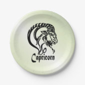 Capricorn-Meerziege Zodiac Green Pappteller (Vorderseite)
