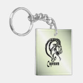 Capricorn-Meerziege Zodiac Green Schlüsselanhänger (Vorderseite links)