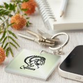Capricorn-Meerziege Zodiac Green Schlüsselanhänger (Vorderseite rechts)