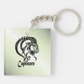 Capricorn-Meerziege Zodiac Green Schlüsselanhänger (Rückseite)