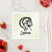 Capricorn-Meerziege Zodiac Green Serviette (Beispiel)
