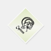 Capricorn-Meerziege Zodiac Green Serviette (Ecke)