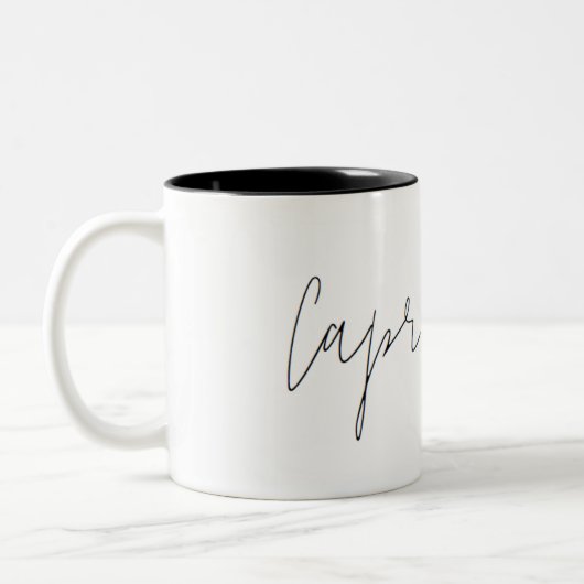 Capricorn Minimalistische Tasse (Links)